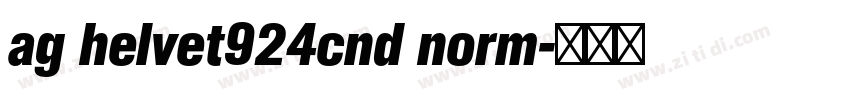 ag helvet924cnd norm字体转换